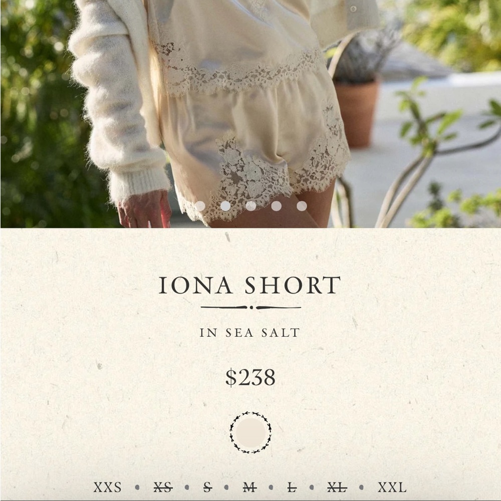 NWT Dôen Iona Shorts